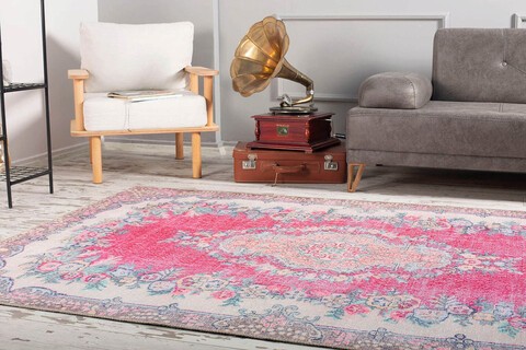 Covor de hol, Pink AL 250 , 75x150 cm, Poliester , Multicolor