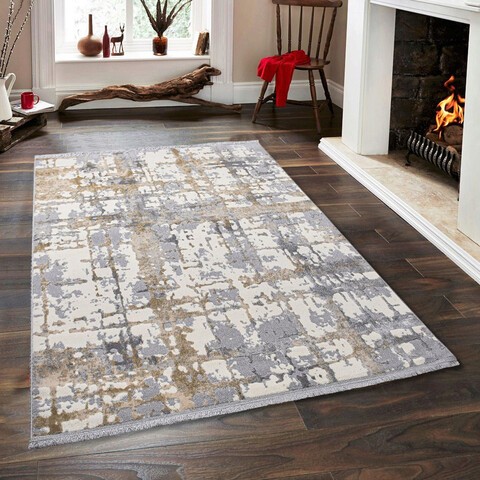 Covor de hol, Notta 1100 , 100x150 cm, 60% polipropilena/40% poliester, Gri / Bej / Crem