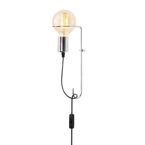 Lampa de perete Opviq Pota, 9x30 cm, E27, 100 W, crom