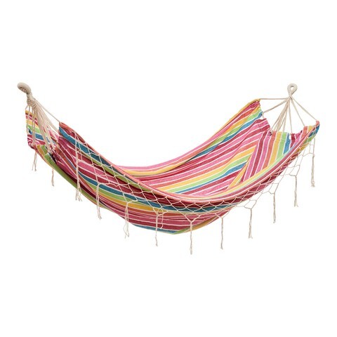 Hamac Pink&amp;Yellow, Heinner, 200x160 cm, policoton, roz/galben