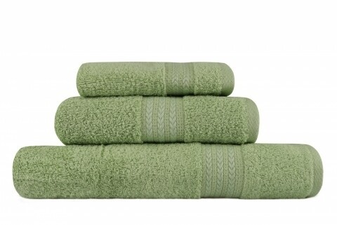 Set 3 prosoape de baie Simplicity, Hobby, 30 x 50 cm/50 x 90 cm/70 x 100 cm, 100% bumbac, verde