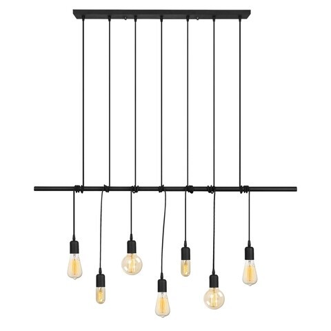 Candelabru Opviq Salkim, 120x180 cm, 7 x E27, 40W, negru