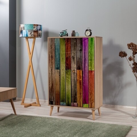 Dulap multifunctional Multibox 726, Vella, 80x36x127 cm, multicolor