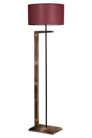 Lampadar, Luin, 8277-1, E27, 60 W, metal/lemn/textil