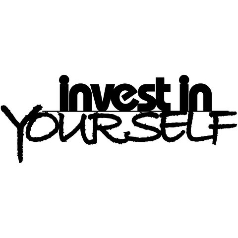 Decoratiune de perete, Invest In Yourself, Tanelorn, 75x28 cm, metal