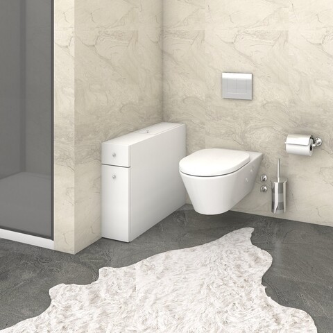 Dulap pentru baie Smart, Elegance, 60x19x55 cm, alb