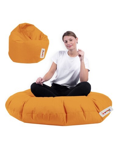 Fotoliu puf, Bean Bag, Ferndale, 100 cm, poliester impermeabil, portocaliu