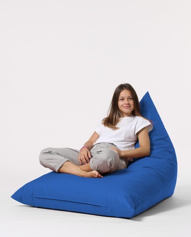 Fotoliu puf, Bean Bag Ferndale, Pyramid Bed, 145 cm, poliester impermeabil, albastru