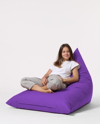 Fotoliu puf, Bean Bag Ferndale, Pyramid Bed, 145 cm, poliester impermeabil, mov