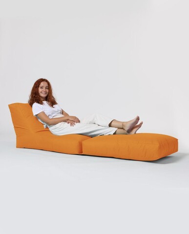 Fotoliu extensibil, Siesta, Ferndale Bean Bag, 55 - 180 cm, poliester impermeabil, portocaliu