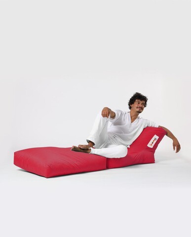 Fotoliu extensibil, Siesta, Ferndale Bean Bag, 55 - 180 cm, poliester impermeabil, rosu