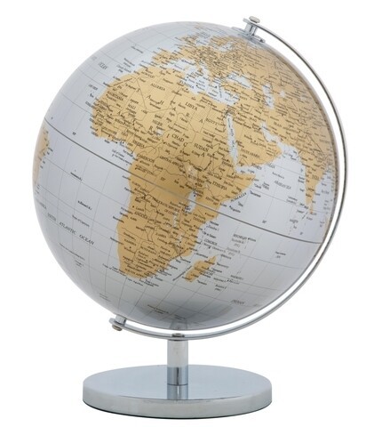 Decoratiune luminoasa Globe Silver, Mauro Ferretti, Ø25x34 cm, argintiu