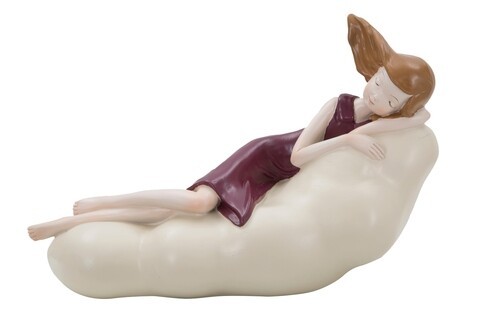 Decoratiune Dolly On A Cloud , Mauro Ferretti, 25x11x16 cm, polirasina, rosu inchis