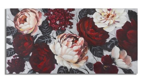 Tablou decorativ Red Flower, Mauro Ferretti, 150x76 cm, canvas pictat manual