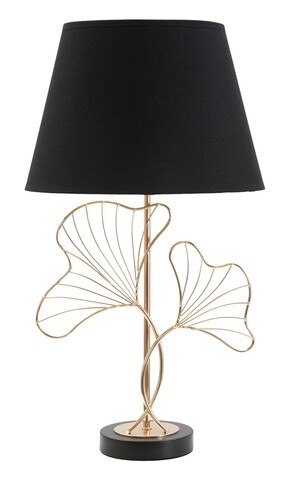 Lampa de masa Leaves, Mauro Ferretti, 1 x E27, 40W, Ø 30x60 cm, negru/auriu