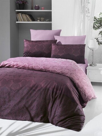 Lenjerie de pat dubla King (US) Pandora - Rose, Victoria, 3 piese, 260x220 cm, bumbac satinat, multicolor