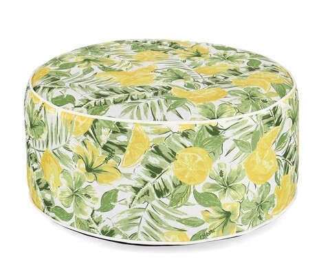 Taburet gonflabil Ottoman Summer, Bizzotto, Ø53 x 23 cm, poliester/PVC, galben