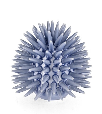 Decoratiune Abyss Sea Urchin, Bizzotto, Ø 20 x 18.5 cm, portelan, albastru deschis