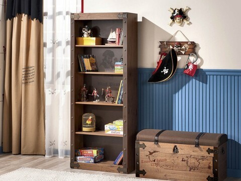 Corp biblioteca, Çilek, Pirate Bookcase, 70x182x33 cm, Multicolor