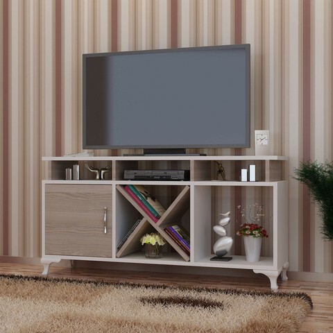 Comoda TV, Decorotika, Ay, 120x53.6x29.5 cm, Alb / Cordoba