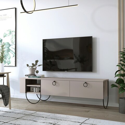 Comoda TV, Homitis, Norfolk Tv Stand, 150x44x36 cm, Mocha