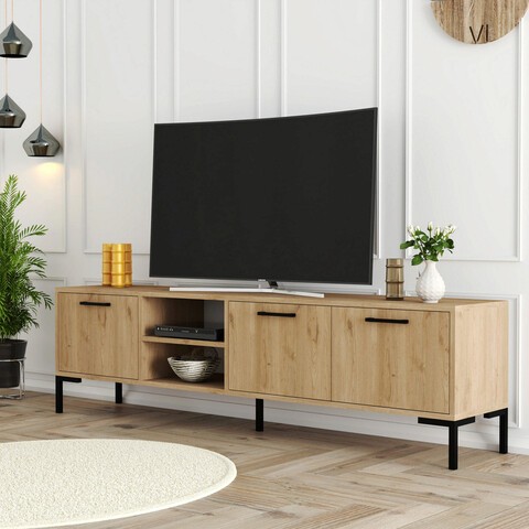 Comoda TV, Mezza, Aurora 1596 , 150x52x34 cm, Stejar