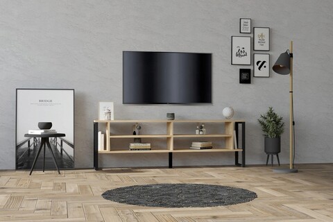 Comoda TV, Puqa Design, Cupe, 160x50.4x24.5 cm, PAL, Maro