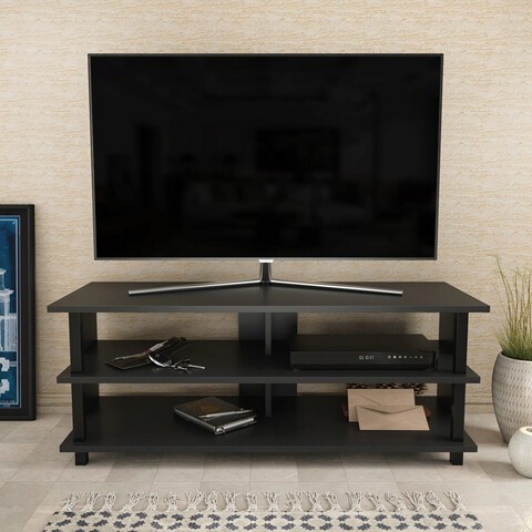 Comoda TV, Retricy, Pueblo, 120x44.6x47.4 cm, PAL, Negru / Antracit