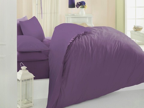 Lenjerie de pat pentru o persoana Single XL (DE), Plum, Patik, Bumbac Ranforce