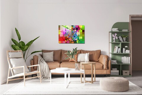 Tablou decorativ, 1215, Sticla temperata, Dimensiune: 45 x 65 cm, Multicolor