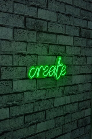 Decoratiune luminoasa LED, Create, Benzi flexibile de neon, DC 12 V, Verde