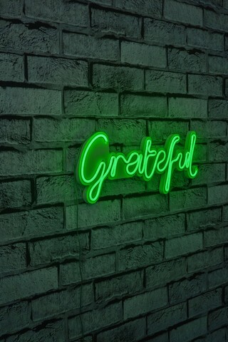 Decoratiune luminoasa LED, Grateful, Benzi flexibile de neon, DC 12 V, Verde