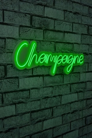 Decoratiune luminoasa LED, Champagne, Benzi flexibile de neon, DC 12 V, Verde