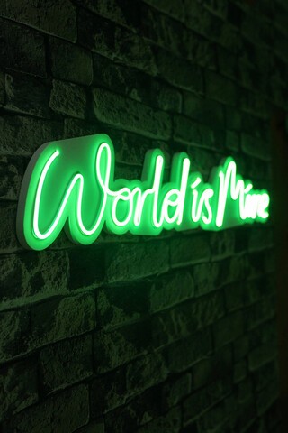 Decoratiune luminoasa LED, World is Mine, Benzi flexibile de neon, DC 12 V, Verde