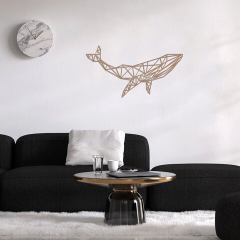 Decoratiune de perete, Whale 1, Metal, Dimensiune: 56 x 31 cm, Cupru