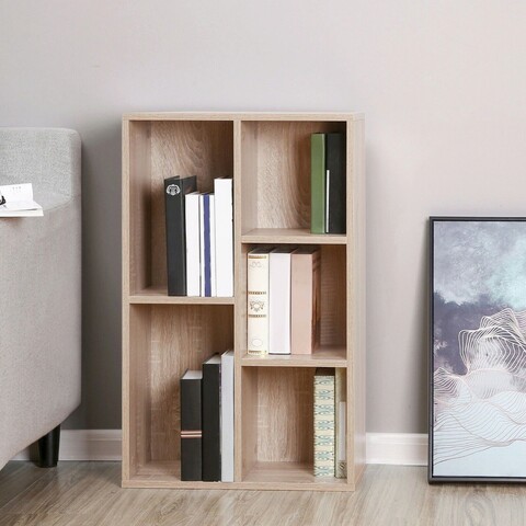 Corp biblioteca, Vasagle, 50x24x80 cm, PAL, natural oak