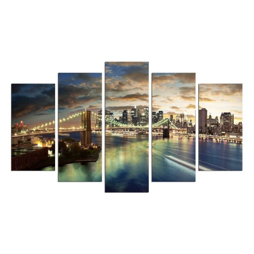 Tablou din mai multe piese Bridge NYC, 110 x 60 cm