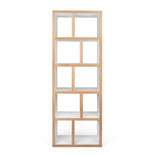 Bibliotecă albă/în culoare naturală 70x198 cm Berlin – TemaHome