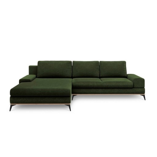 Colțar extensibil cu șezlong pe partea stângă, Windsor & Co Sofas Planet, verde smarald