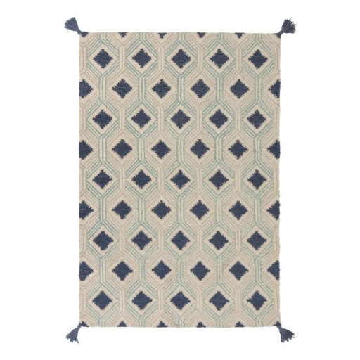 Covor din lână Flair Rugs Marco, 120x170 cm, albastru-bej