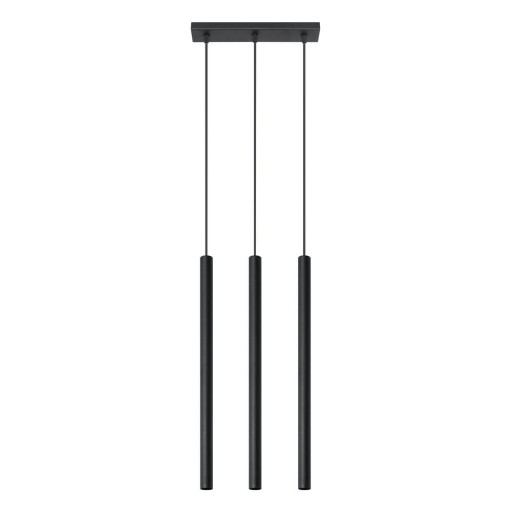 Lustră Nice Lamps Fideus, lungime 30 cm, negru