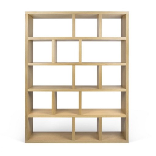 Bibliotecă în culoare naturală cu aspect de lemn de stejar 150x198 cm Berlin – TemaHome