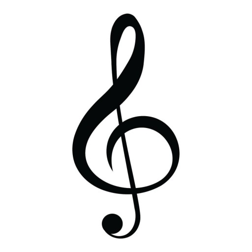 Decorațiune de perete Wallity Treble Clef, negru