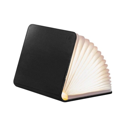 Veioză de birou cu LED Gingko Booklight Mini, formă de carte, negru