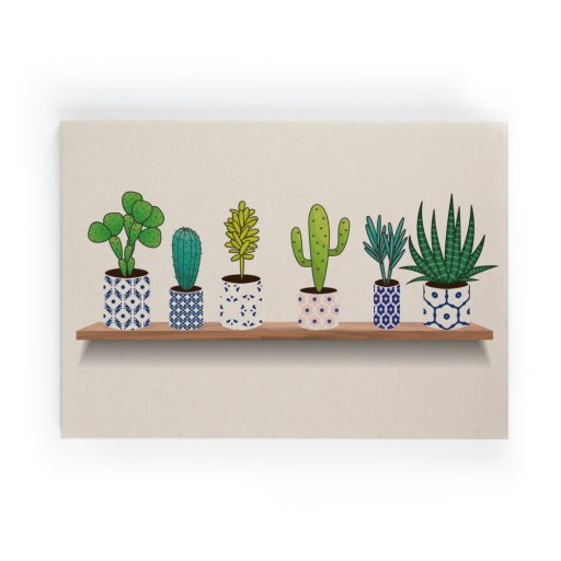 Tablou pe pânză Really Nice Things Lino Cactus Shelve, 60 x 40 cm