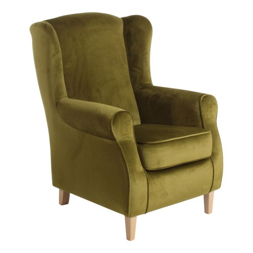 Fotoliu Max Winzer Lorris Velour Olive, verde