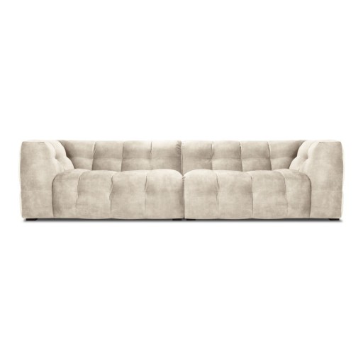 Canapea cu tapițerie din catifea Windsor & Co Sofas Vesta, 280 cm, bej