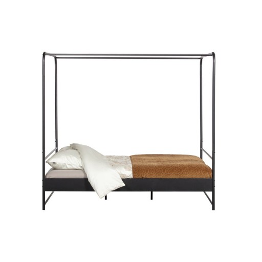 Pat metalic dublu vtwonen Bunk, 160 x 200 cm, negru