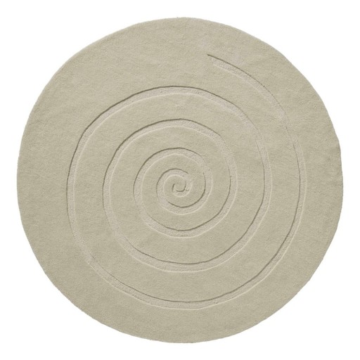 Covor rotund din lână Think Rugs Spiral, ⌀ 180 cm, crem ildeș