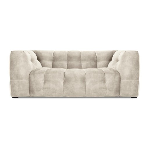 Canapea cu tapițerie din catifea Windsor & Co Sofas Vesta, 208 cm, bej